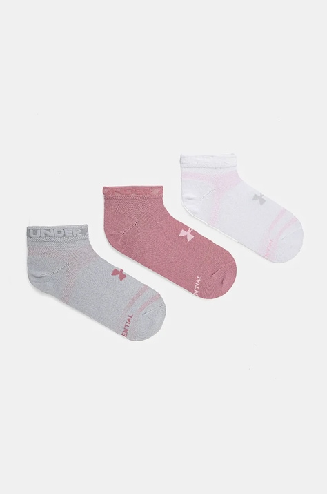 Under Armour sosete Essential 6-pack culoarea roz, 1386239