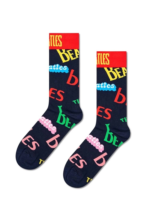 Čarape Happy Socks Beatles In The Name Of Sock boja: tamno plava, BEA01-6504