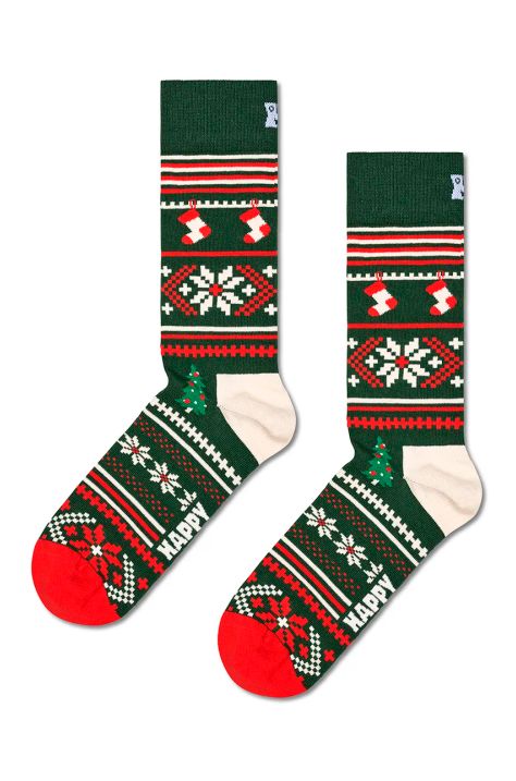 Ponožky Happy Socks zelená farba, P001680