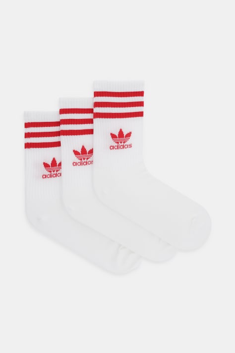 Шкарпетки adidas Originals 3-pack колір білий JF6357