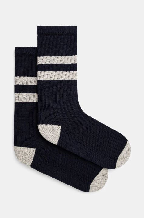 Κάλτσες Norse Projects Bjarki Cotton Sport χρώμα: ναυτικό μπλε, N82.0001.7004