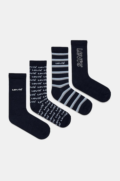 Čarape Levi's 4-pack boja: tamno plava, 37157-1168