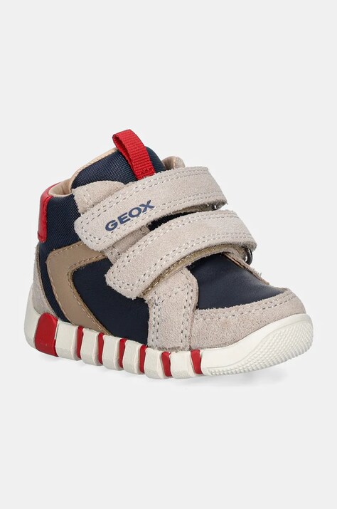 Geox teniși din piele copii IUPIDOO culoarea bej, B4655B.022BC