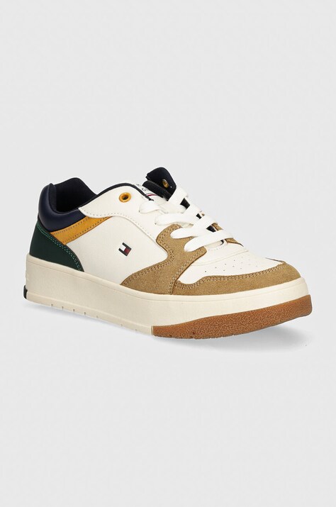 Tommy Hilfiger sneakers pentru copii culoarea maro, T3X9-33639