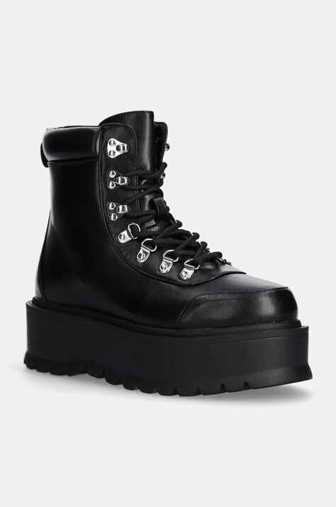 Workery Koi Footwear dámske, čierna farba, na platforme, HYDRA