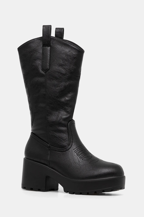 Koi Footwear stivali Wintu Long Chunky Western Boots colore nero ND90V