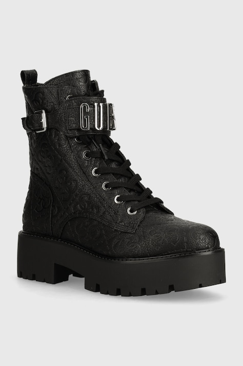Кубинки Guess VAIRES в черно с платформа FLTSOM FAL10