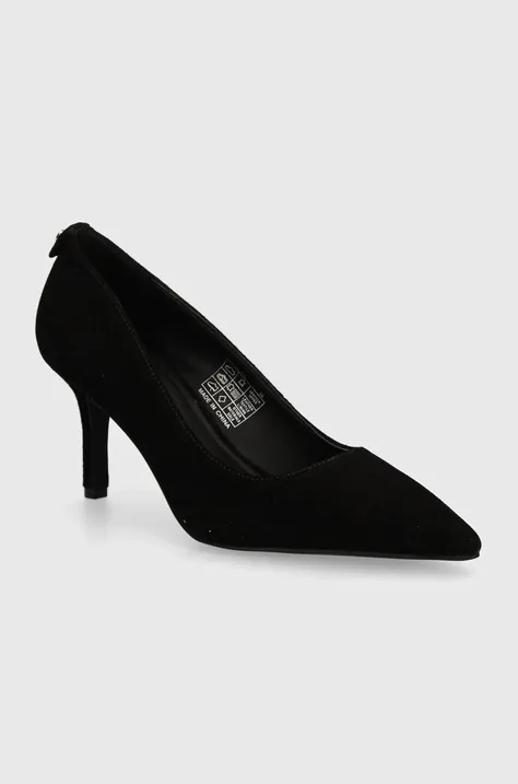 Замшеві туфлі BOSS Isobel колір чорний 50518153