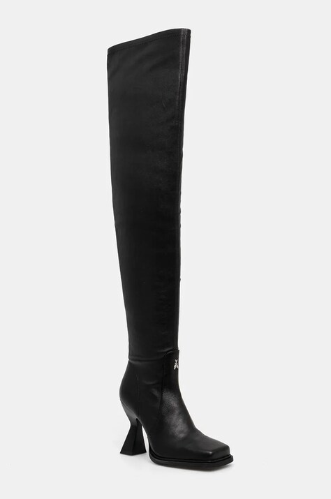 Patrizia Pepe cizme femei, culoarea negru, cu toc drept, 8Y0098 L121 K103