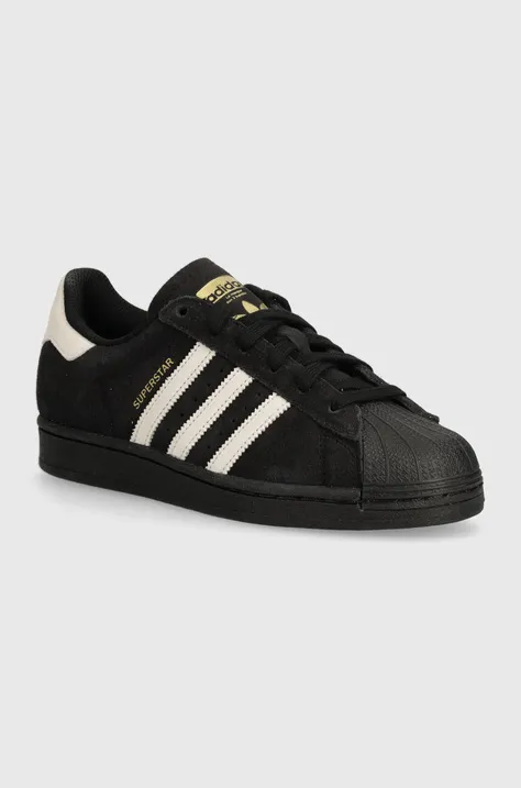 Semišové sneakers boty adidas Originals Superstar černá barva, IE6525
