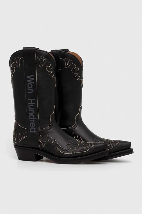 Westernové boty Won Hundred Bogota černá barva, na podpatku, 2610.18030