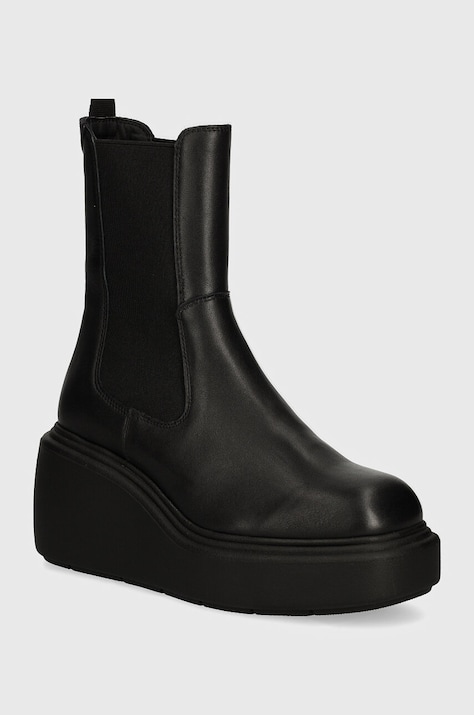 HUGO botine Meghan femei, culoarea negru, cu platforma, 50523192