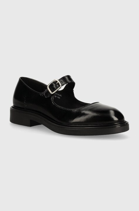 Bianco pantofi de piele BIAADDA femei, culoarea negru, cu toc plat, 11251295
