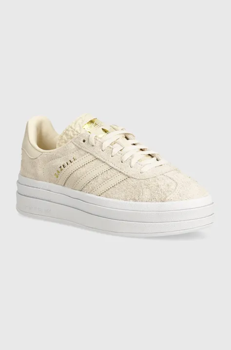 adidas Originals leather sneakers Gazelle Bold beige color IG4380