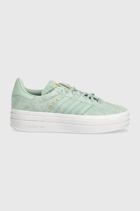 Шкіряні кросівки adidas Originals Gazelle Bold — AW24-OBD0GC, бірюзовий — фото 2
