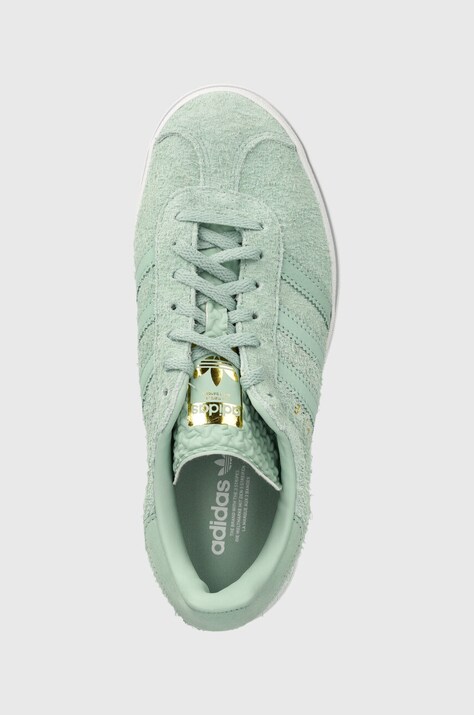 Шкіряні кросівки adidas Originals Gazelle Bold — AW24-OBD0GC, бірюзовий — фото 4