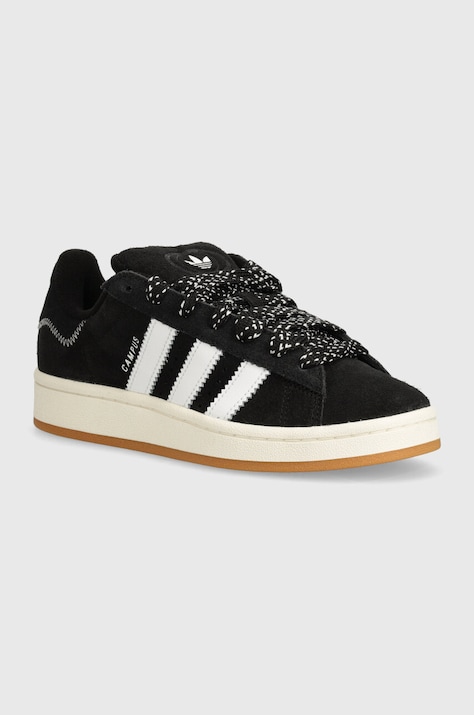 Semišové tenisky adidas Originals Campus 00s čierna farba, IH2659