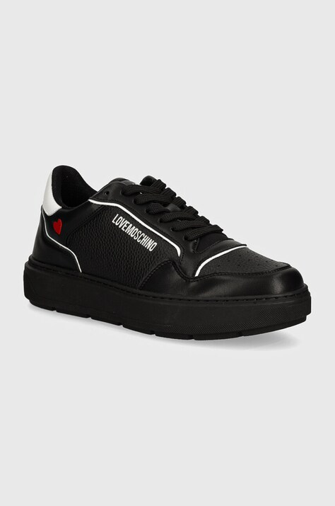 Love Moschino sneakers din piele culoarea negru, JA15144G1LJC100A