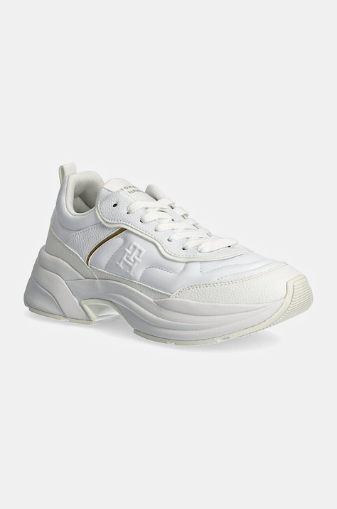 Tommy Hilfiger sneakers CHUNKY DRESSY RUNNER culoarea alb, FW0FW08346