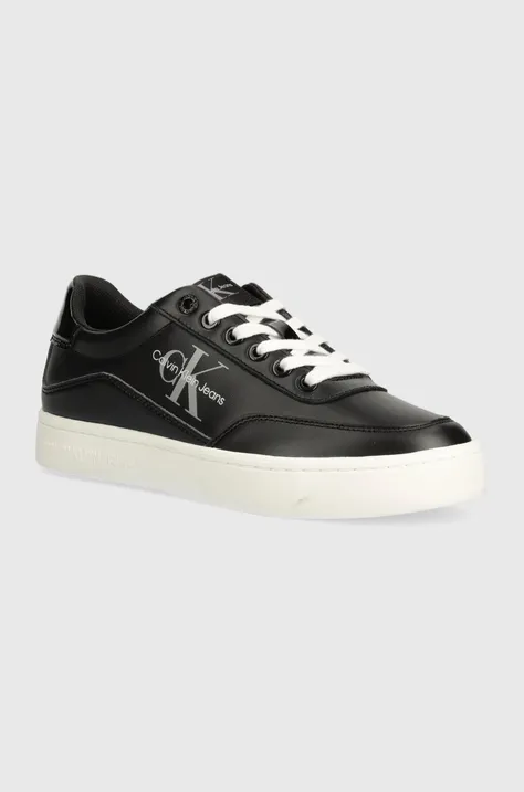 Sneakers boty Calvin Klein Jeans CLASSIC CUPSOLE LOW LACE LTH ML černá barva, YW0YW01527