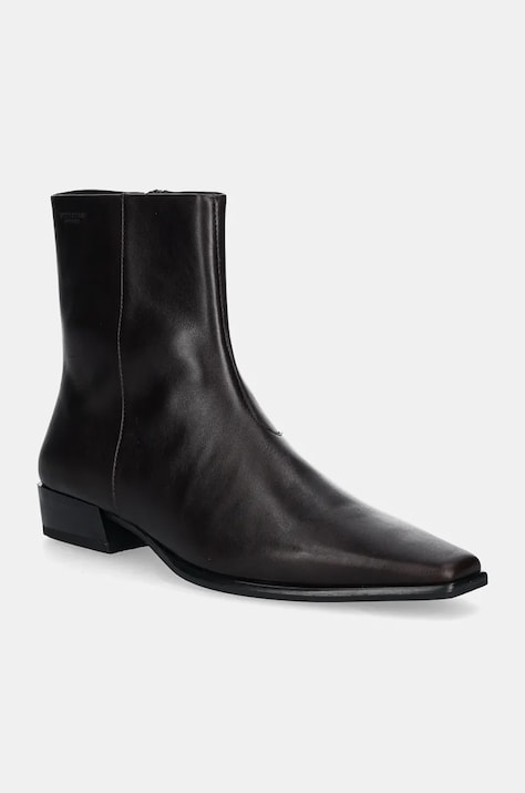 Δερμάτινες μπότες Vagabond Shoemakers NELLA γυναικείες, χρώμα: καφέ, 5416-001-35