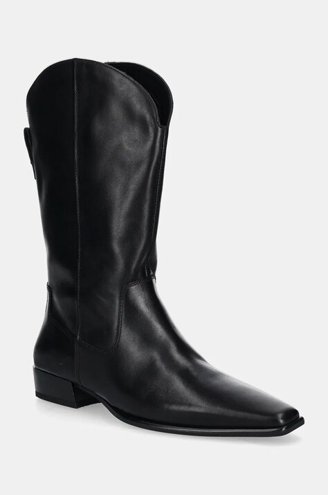 Vagabond Shoemakers cizme de piele NELLA femei, culoarea negru, cu toc plat, 5616-301-20