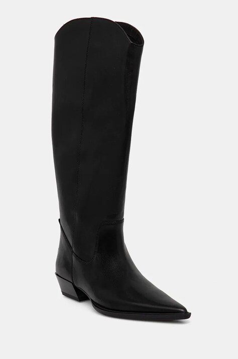 Кожени ботуши Vagabond Shoemakers CASSIE в черно с дебел ток 5850-101-20