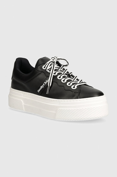 See by Chloé sneakers din piele Essie culoarea negru, SB43065A