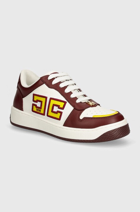 Elisabetta Franchi sneakers din piele culoarea bordo, SA40G46E2