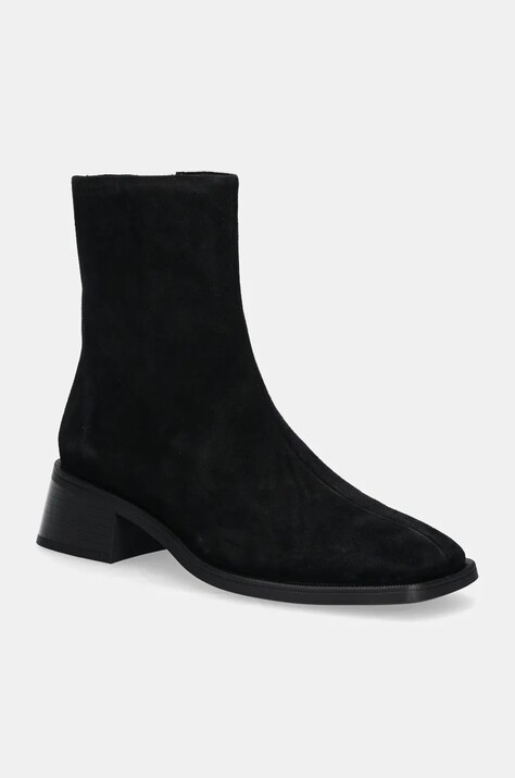 Vagabond Shoemakers cizme din piele intoarsa BLANCA femei, culoarea negru, cu toc drept, 5217-240-20