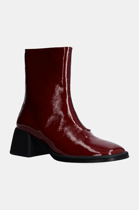 Vagabond Shoemakers Botki skórzane ANSIE damskie kolor bordowy na słupku 5445-060-42