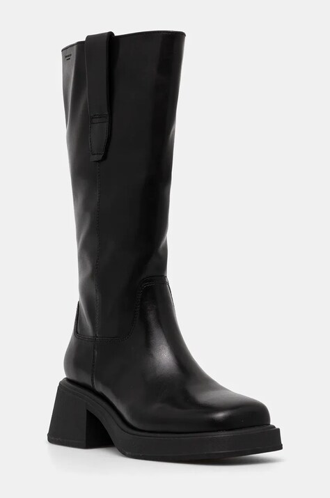 Vagabond Shoemakers ghete de piele DORAH femei, culoarea negru, cu toc drept, 5642-701-20