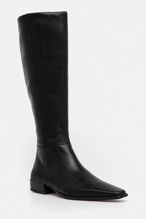 Кожаные сапоги Vagabond Shoemakers NELLA женские цвет чёрный на плоском ходу 5816-101-20