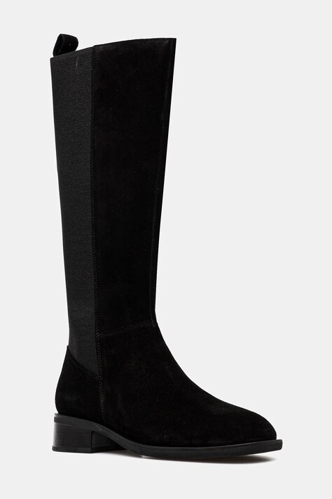 Vagabond Shoemakers cizme din piele intoarsa SHEILA femei, culoarea negru, cu toc plat, 5835-140-20