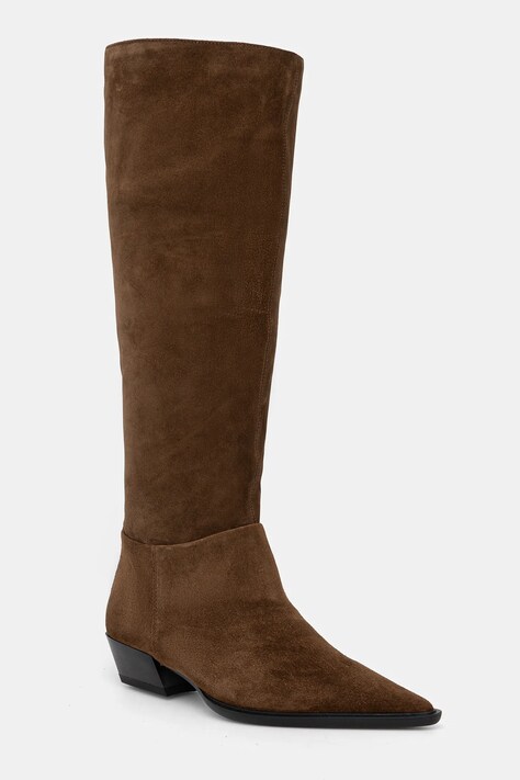 Vagabond Shoemakers cizme din piele intoarsa CASSIE femei, culoarea maro, cu toc drept, 5850-340-39