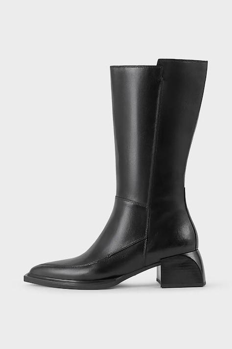 Vagabond Shoemakers ghete de piele VIVIAN femei, culoarea negru, cu toc drept, 5853-001-20