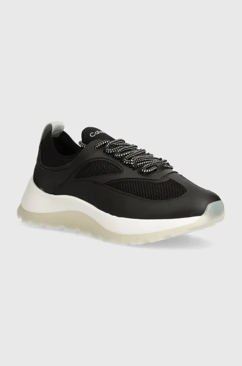 Sneakers boty Calvin Klein RUNNER LACE UP PEARL MIX M černá barva, HW0HW02079