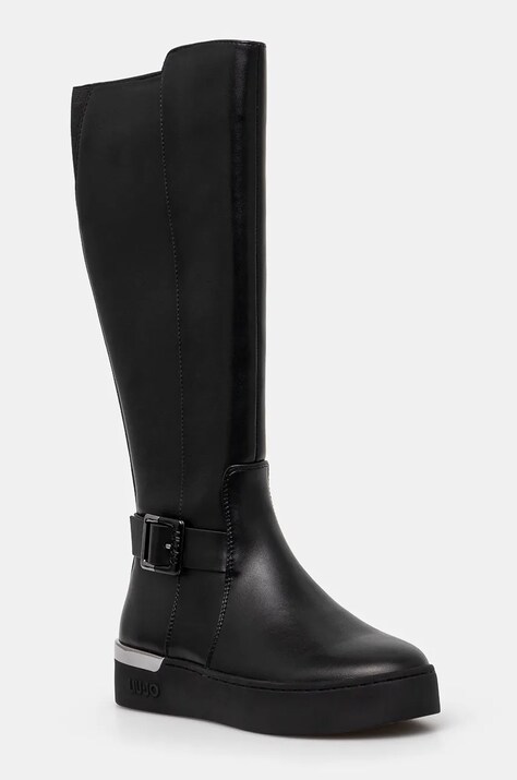 Liu Jo cizme SILVIA 104 femei, culoarea negru, cu platforma, BF4013EX01422222