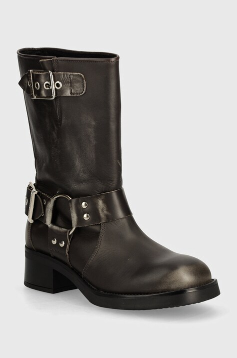 Steve Madden cizme de piele Blessing femei, culoarea maro, cu toc drept, izolare usoara, SM11003172