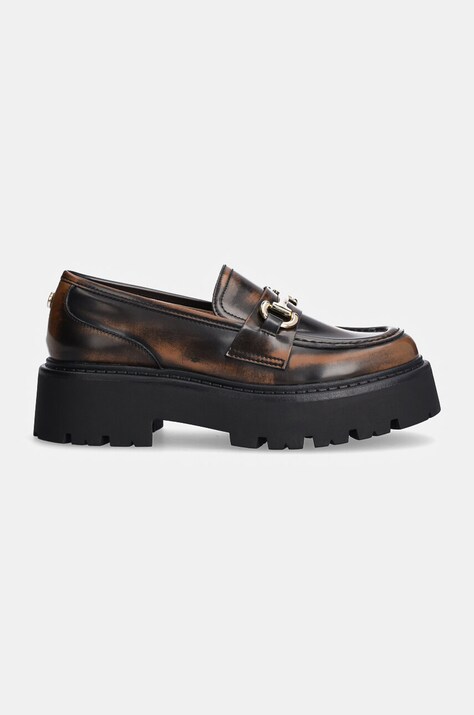 Шкіряні мокасини Steve Madden Occupy — AW24-OBD148, коричневий — фото 2