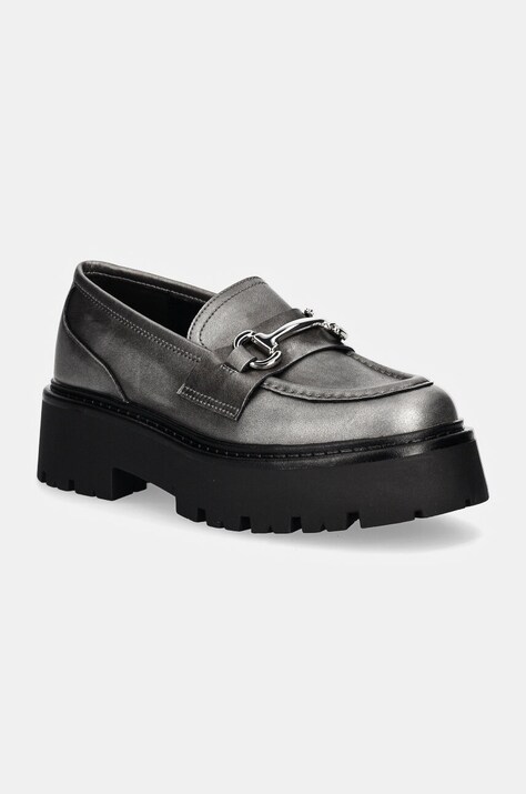 Steve Madden mocasini Occupy femei, culoarea argintiu, cu platforma, SM11003276