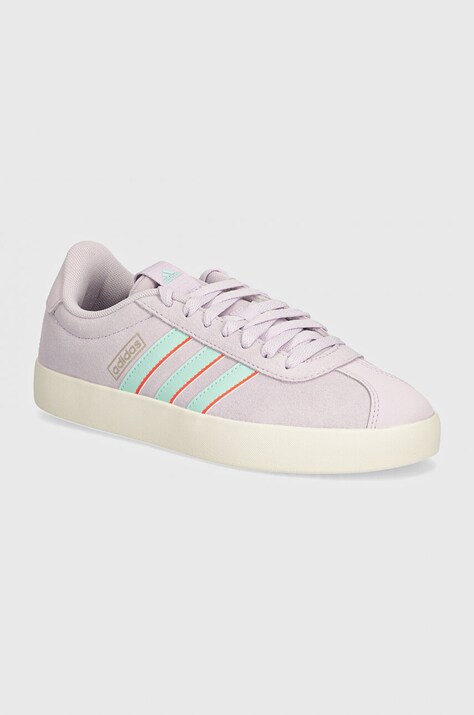 adidas sneakers din piele intoarsă Vl Court culoarea violet, IF4468