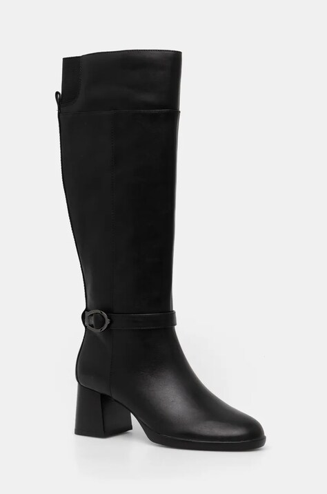 Geox botine D WALK PLEASURE 55 femei, culoarea negru, cu toc drept, D46XBD 00043 C9999