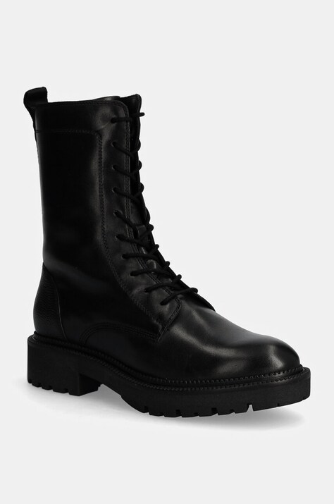 Кожаные полусапожки Gant Kelliin женские цвет чёрный на плоском ходу слегка утеплённый 29541779 G00