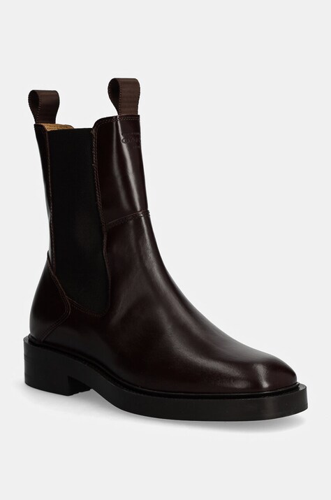 Δερμάτινες μπότες τσέλσι Gant Fallwi γυναικείες, χρώμα: καφέ, 29551713 G46