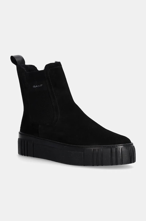 Gant botine Snowmont femei, culoarea negru, cu platforma, izolat, 29553786 G00