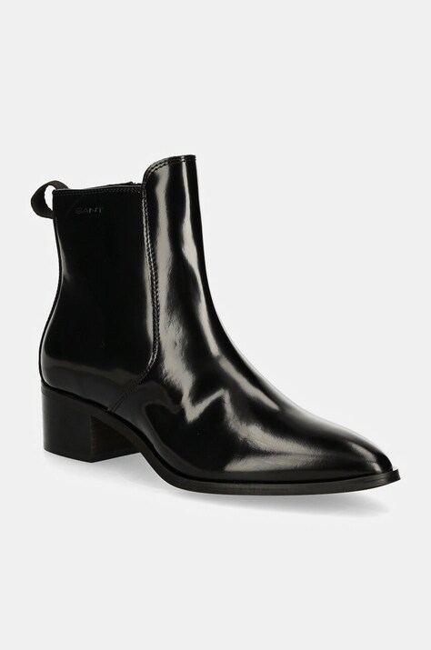 Кожени боти Gant St Broomly в черно с дебел ток 29541790 G00