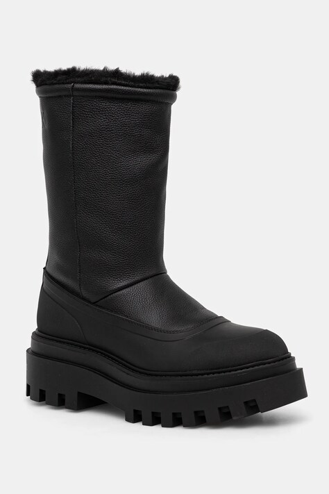 Calvin Klein Jeans botine FLATFORM CHELSEA BOOT PADDED femei, culoarea negru, cu toc plat, izolat, YW0YW01558