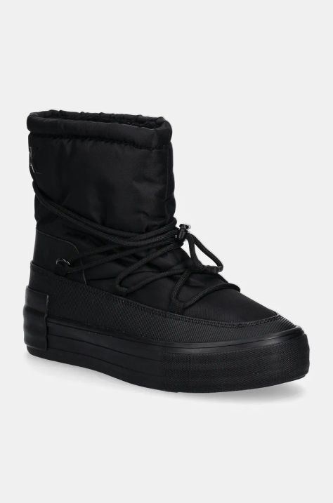 Μπότες χιονιού Calvin Klein Jeans VULC FLATFORM SNOW BOOT WN χρώμα: μαύρο, YW0YW01591