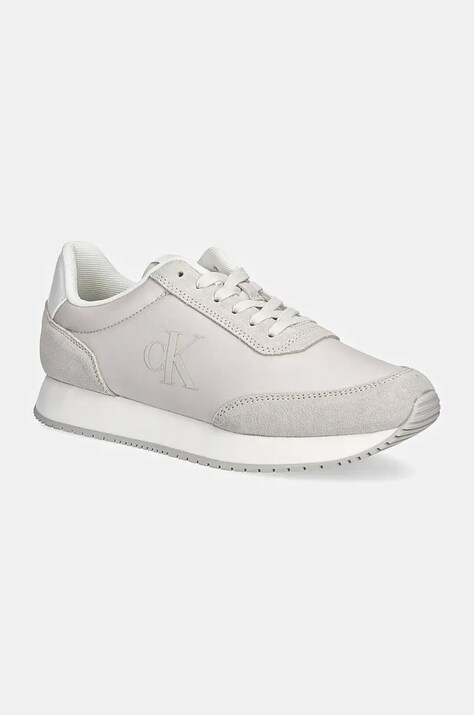 Calvin Klein Jeans sneakers RUNNER LACEUP LOW MG MIX culoarea bej, YW0YW01615
